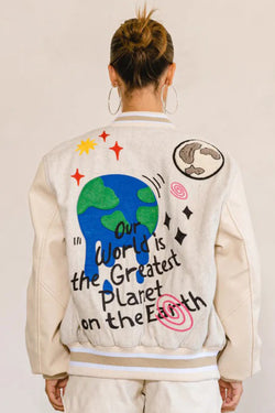 Planet Earth Varsity Jacket