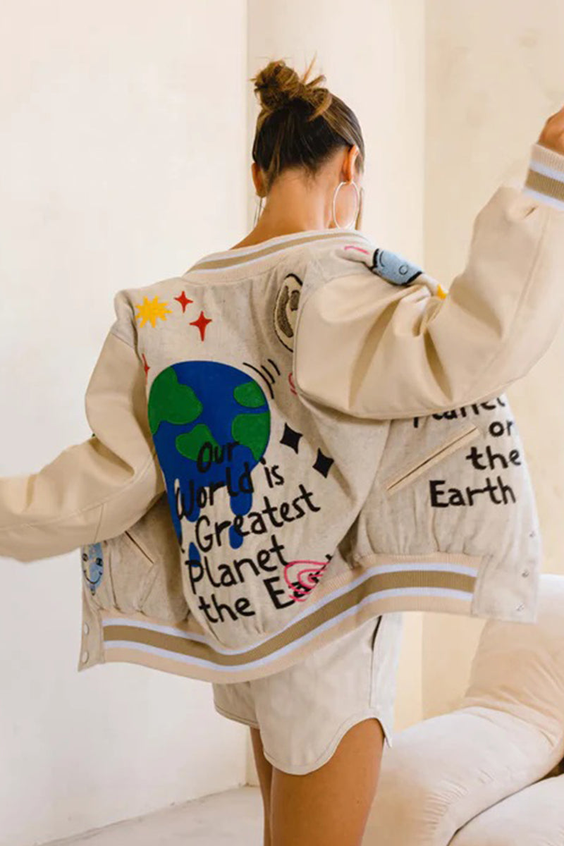 Planet Earth Varsity Jacket