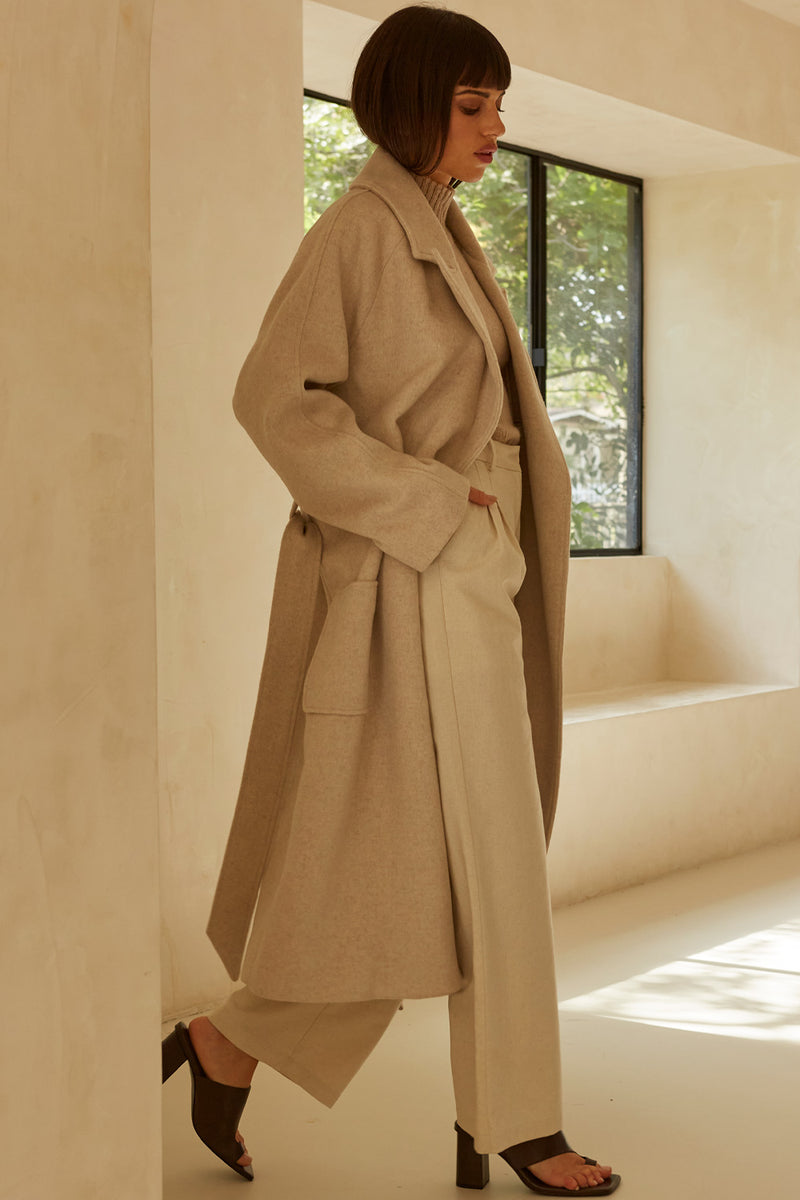 Monte Wrap Wool Coat