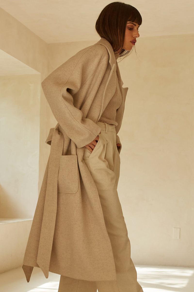 Monte Wrap Wool Coat