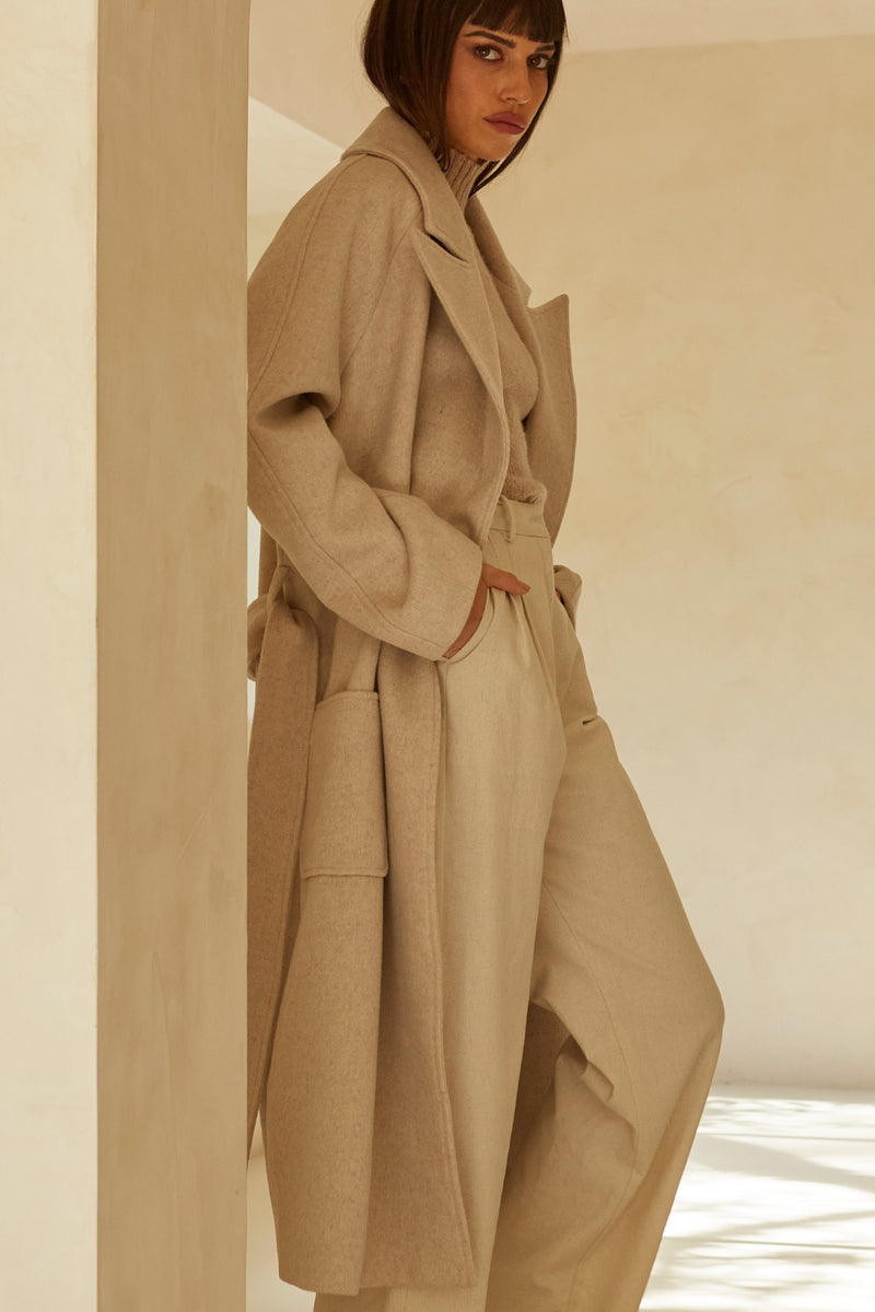 Monte Wrap Wool Coat